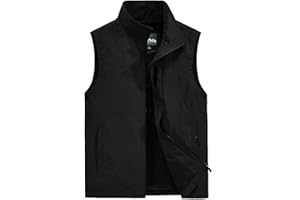 ZTJ-Lighting Gilet en Plein air, 100% Coton de Grande Taille Hommes Veste Multi Pocket, Casual Top sans Manches pour la pêche Waistcoat Camping Voyages Photo Randonnée Gilet
