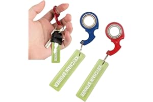 PNPGDYK 2 Pièces Porte-clés Fidget Spinner, Portable Keychain Spinning, Jouet Multifonctionnel Rotation De Clé, Anneau Fidget Portable, Relaxation (Vert Noir)