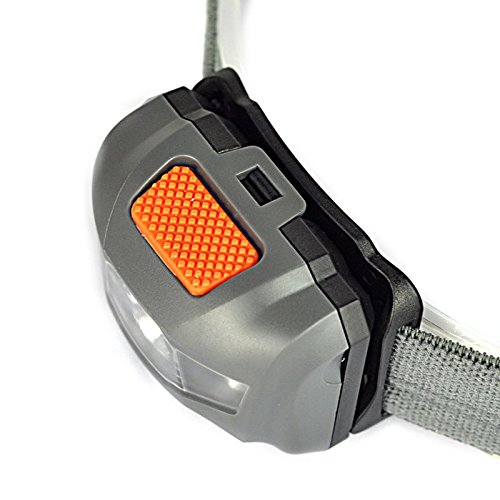LingsFire® LED Stirnlampe, LED Kopflampe , 1 Weiße LED und 2 Rote LED, 4 Helligkeiten zu wahlen, LED Farradlampe, LED Stirnlampen, Kopfleuchten, Mini wasserdicht verstellbare Scheinwerfer Lampe für Running, Bergsteigen , Camping, Lesen, Jagd, Wandern, Nachtwanderung usw - 7
