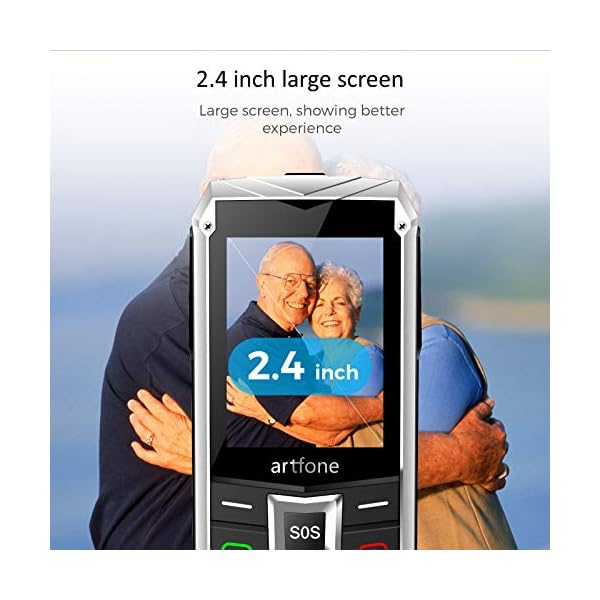 artfone Seniorenhandy ohne Vertrag | Dual SIM Handy mit Notruftaste | Rentner Handy große Tasten | GSM Handy | Großtastenhandy – Bild 3