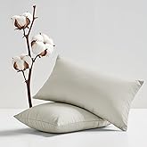 Tifschlaf Cotton Pillow Cases 2 Pack, Super Soft Pillowcases with Envelope Closure, 50x75 cm Standard Pillow Covers Hotel Qua