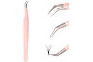 FADVAN Tweezers for Eyelash Extension Professional Eyelash Tweezers for Single 2D 3D Eyelash Extension(Queen Pliers)