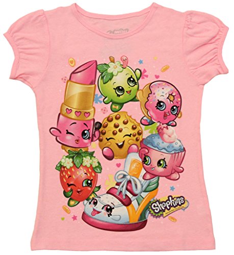 Shopkins Characters Light Pink T Shirt (Toddler 6X)