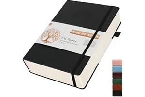 Dzhzal Liniertes Notizbuch mit Baummotiv, A5 365 Seiten College-Lineatur 100 gsm, Dicke Notizbücher zum Schreiben, Hardcover Leder Tagebuch für Frauen und Männer für Arbeit, Business, Schule