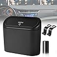 Tulsondai Car Trash can, Mini Trunk Push Hanging Portable car Trash can with 2 Automatic Hooks and Disposable Trash Bags, Suitable for car, Home, Office