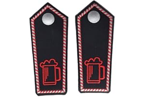 ‎FEUER1 FEUER1 Dienstgrad-Schulterklappen NRW Spezial mit Knöpfen: Obergetränkewart-rot/Silber