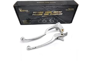 LE LEFOSSI Leviers de Frein d'Embrayage Pour Compatible avec Yamaha YZFR1 YZFR1000 YZF-R6 YZFR600 1999 2000 2001 2002 2003 2004 FZ6 2004 2005 Polished Silver