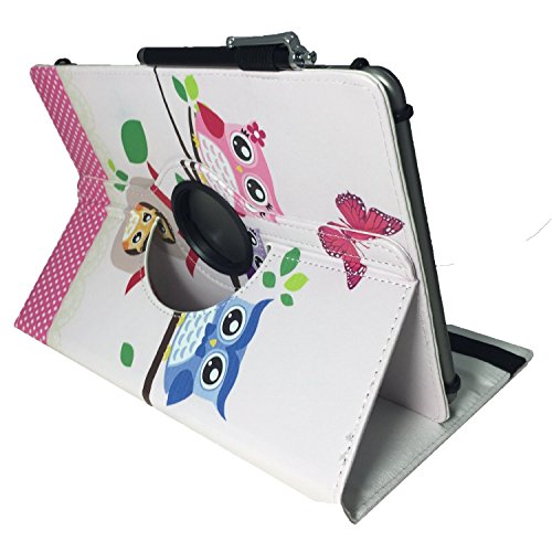Archos 101b Oxygen – 10.1 Zoll Drehbare Tablet Schutztasche mit Standfunktion + Touch Pen – 10.1 Zoll Baby Eulen 360° - 2