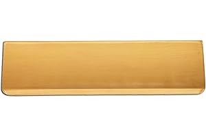 Infinity Decor 11” or 12” Victorian Letter Plate Tidy Inner Flap - Solid Brass Letterbox Internal Door Cover Plate (Satin Brass, 12")