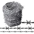 Unibos | Barbed Wire | Galvanized Steel | Ideal for Security Fencing, Livestock | Home & Garden Fences | Strong 1.7mm Thick Wire | Includes Carry Tub | 30m