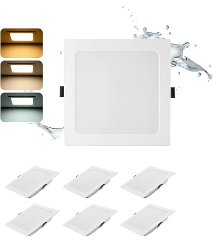 Ledkia Pannello Downlight Integrazione Cartongesso LED Quadrato 9W Foro 183x183 Mm UGR17 2700K Bianco Caldo 93655326