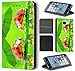 Price comparison product image Coverfix premium Samsung Galaxy J3 / J3 Duos protective case faux leather flip case mobile phone cover 1331 Marienkäfer Glück Rot Grün Tier