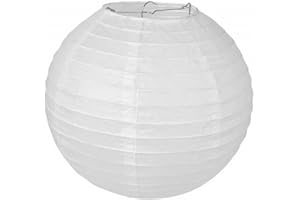 Pajoma Papierowa latarnia, lampion biały, 1 sztuka, na imprezę, wesele, dekoracja (30 x 30 cm)