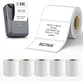 Seznik Thermal Lables, 50mmx30mm Labels, 2 inch Self-Adhesive Thermal Labels for Thermal Printer [Printer NOT Included] (50mm