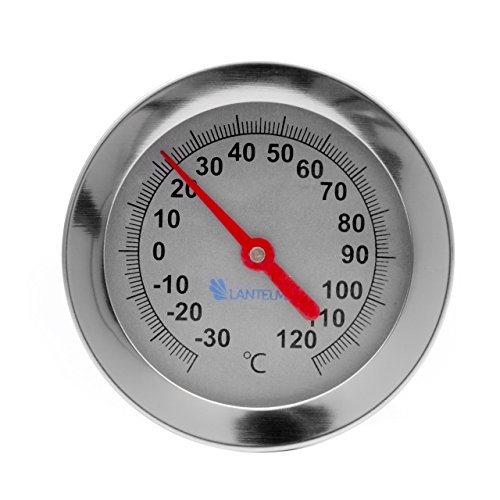 Lantelme 6115 Bimetall Erdboden - Kompostthermometer Wasserdicht -30 bis +120 Grad - Analog mit 50 cm langer Sonde