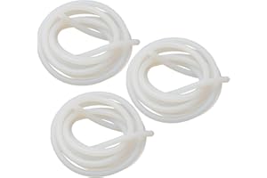 Othmro Lot de 3 tubes flexibles en silicone souple de 8 mm de diamètre pour tube rigide, 1 m de long en acrylique rigide, accessoires de réparation, cordon de flexion blanc