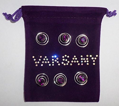 Purple Chaton Diamond crystal Swirl spiral hair pin clip bling diy bridal wedding event