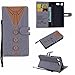 Produktbild Xperia XZ1 Compact (4,6 Zoll) Hülle, Ledertasche Handyhülle Flip Wallet Schutzhülle für Samsung Sony Xperia XZ1 Compact (4,6 Zoll) mit Ständer und Kartenfächer/Magnetverschluss (1)