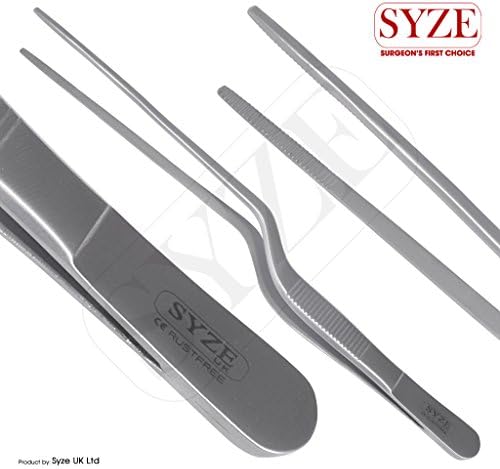 SYZE UK Jansen Forceps Self Holding Tweezers Serrated Tip Fine Quality ENT Tools