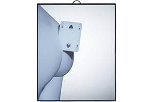 Seletti 17101 Two of Spades, Specchio Toiletpaper, 17.5 x 23 cm, Nero