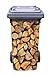 Produktbild Mülltonnen-Aufkleber Motiv Brennholz 37 cm x 82 cm für 240 l Tonne