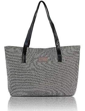 Damen Handtasche, Ulanda Vintage Canvas Totes Groß Shopper Tasche Schultertasche Umhängetasche für Schule Reisen...