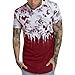 Produktbild BHYDRY Fashion Men Flower Gradient Print Kurzarm O-Neck T-Shirt Tops Blusen