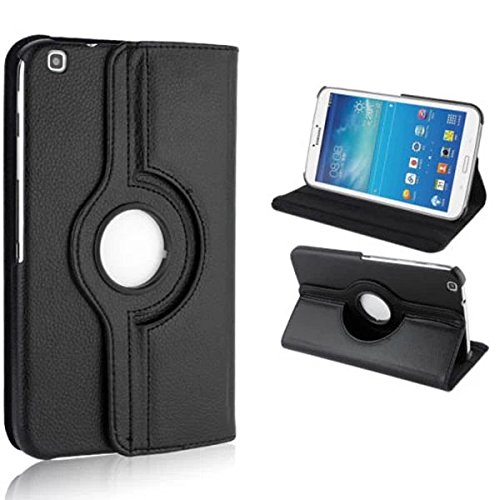 Samsung Galaxy Tab 3 8.0 Case – Schwarz PU Leder Schutz Hülle 360° drehbar Case für Samsung Galaxy Tab 3 8.0 Zoll SM-T310 Lederhülle Tasche Flip Cover Etui Grün Schutzhülle mit Schwenkbar flexiblem Ständer + Displayschutzfolien und Stylus - 2