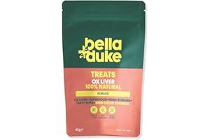 BELLA & DUKE Bella+Duke Ox Liver Treats for Dogs - Bite Size & Packed with Iron - Ideal for Training & Snacking - Grain-Free, High Protein and Hypoallergenic - 100% Natural Alternative to Processed Treats