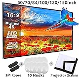 Arichtops 84 Pouces à écran Pliable de Projection de Portable Tissu écran de projecteur Portable Tissu extérieur Projecteur Films écran