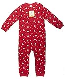 Girls Baby Minnie Mouse Hearts Print Sleepsuit Red sizes from Tiny Baby - 24 Months