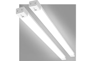 Öuesen Led Fluorescente 120 cm x 2, Lamparas Cocina Garaje 36W 3600LM, IP66 Impermeable Barra Led, Regleta Tubo Luminaria Led Para Cocina, Garaje, Trastero, Baño, Banco de Trabajo, Blanco Frio 5000K