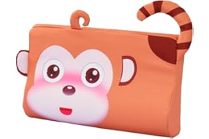 champracer Schlummerkids Kissen Original,Kinderkissen für Besserenund Gesünderen, Calmly Ergonomisch, Kawaii Tiere Kissen, Atmungsaktiv und Hautfreundlich （Mit Kopfkissenbezug） (AFFE,45 * 27 * 6 cm)