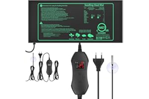 Pfloge® Tappeto Riscaldante, 50W Tappetino Riscaldante con Termostato, Tappeto Riscaldante Impermeabile e Durevole Temperatura Regolabile, for Germinazione del Seme Temperatura Costante del Rettile