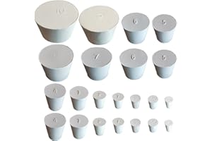HeyWin Rubber Bungs,8mm to 52mm,22Pack,a Selection of Rubber Bungs Stoppers from Size #000 to #10,Used for Sealing Balloon Bottles,Water Tank Etc
