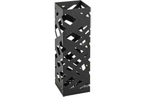 HAKU Möbel Portaombrelli nero, metallo - Dim. L 16 cm x A 48 cm x P 16 cm, Stile Moderno