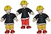 Price comparison product image 3 tlg. Set Biegepuppe Holz - Feuerwehrmänner - Budkins für Puppenhaus Holzpuppen Feuerwehr Rettung