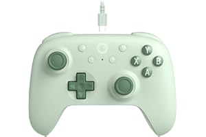 8Bitdo Ultimate 2C Wired Controller for Windows PC and Android, with 1000Hz Polling Rate, Hall Effect Joysticks and Hall Triggers, and Remappable L4/R4 Bumpers (Green)