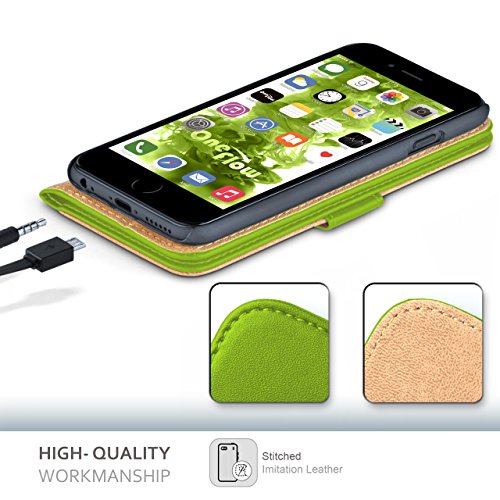 MoEx iPhone 5C HÃ¼lle GrÃ¼n mit Karten-Fach [OneFlow 360Â° Book Klapp-HÃ¼lle] Handytasche Kunst-Leder HandyhÃ¼lle fÃ¼r iPhone 5C Case Flip Cover SchutzhÃ¼lle Tasche