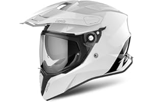 MOTOTOPGUN Airoh Commander Cascos, Adultos Unisex, Color White Gloss, S