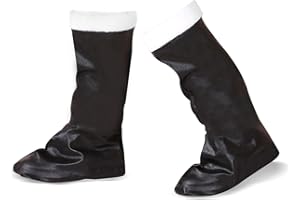 JNAWA A pair of Christmas Santa Boot Covers Fancy Dress Xmas Party Santa Cosplay Costume Accessory for Shoes and Boots, Santa Claus