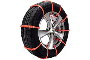 GENERIC Peziang Emergency Snow Chain, Universal Snow Tie, Tire snow chains Nylon Snow Chains, All-Road Snow Chains Ties -Reusable for All Vehicles, Snow Mud Chains Tire Width 145mm-295mm (10Pcs)