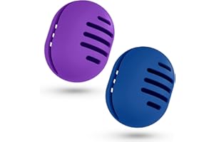 Fauxomor 2pz Custodia Spugna per Trucco Doppia Faccia Traspirante per Viaggio,Porta Spugna in Silicone per Beauty Blender per Tutte le Spugne,Riutilizzabile Facile Trasportare,Blu+Viola