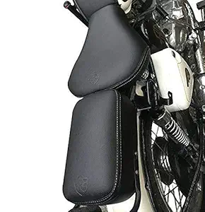 Xyz Ahuja Pure Leather Classic Bullet seat Cover for Both 350 and 500 (Black)