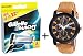 Gillette Mach 3 Blades - 8 Cartridges Pack & KiIndia Watch Combo( Free Watch ) SUPER SAVER PACK RS.1029.00