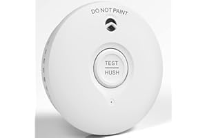 RUAN Rivelatore di fumo 10 anni di batteria | Rivelatore di incendio per la casa Rivelatore di incendio con funzione mute e autotest Sensore fotoelettrico, certificato Q DIN EN14604, 1 pezzo