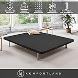 Komfortland Base tapizada 3D Force Medida 135x190 cm Patas 25 cm - Normales Color Negro
