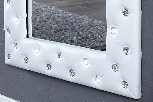 Pompöser Spiegel BOUTIQUE 170×60 weiss mit Strassknöpfen - 5