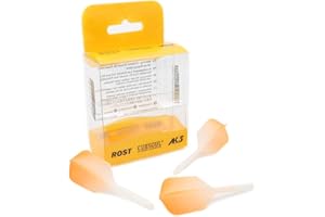 CUESOUL Tige de fléchettes intégrée et ailettes Minces/Forme de Diamant/Poire, Couleur graduée, Lot de 3 pièces