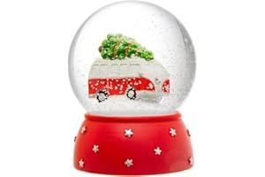 Sass & Belle Schneekugel mit Weihnachtsmotiv.